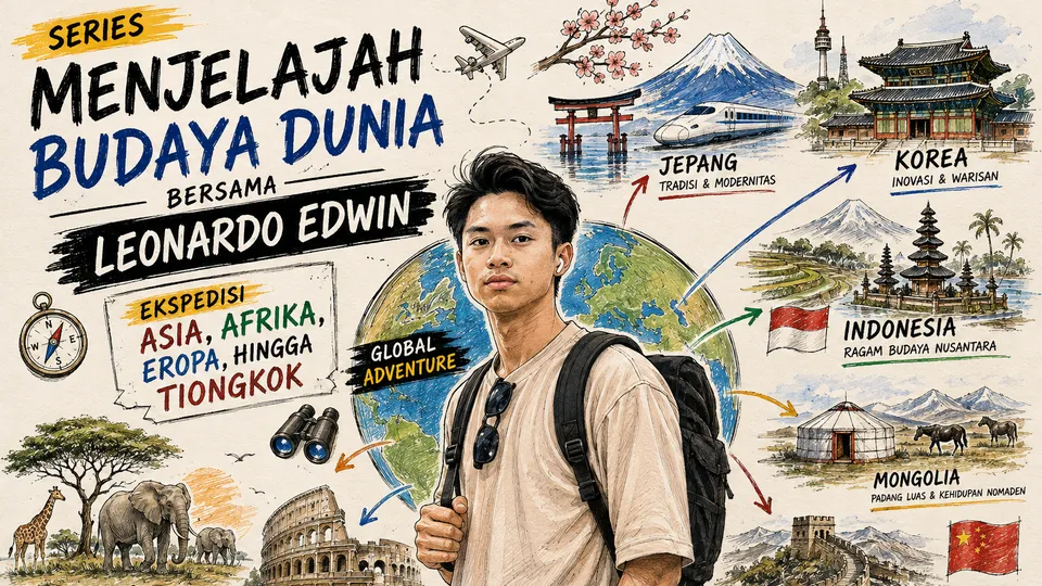 Gambar sampul untuk daftar Series Menjelajah Budaya Dunia ✈️🌍 Bersama Leonardo Edwin: Ekspedisi Asia, Afrika, Eropa hingga Tiongkok